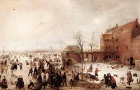 Avercamp, Hendrick - A Scene On The Ice Near A Town
